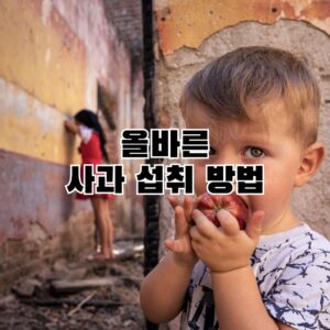 올바른 사과 섭취 방법