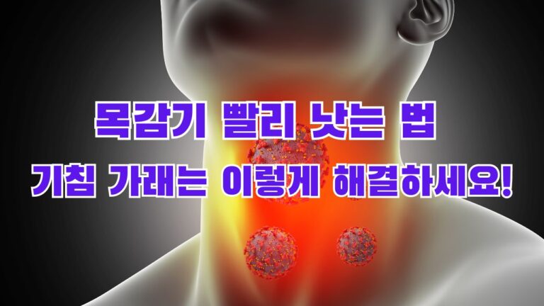 목감기 빨리 낫는 법