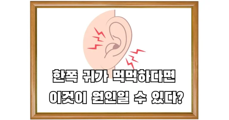 한쪽 귀가 먹먹하다면 이것이 원인일 수 있다