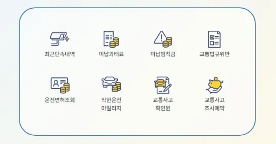 신호위반 조회 메뉴